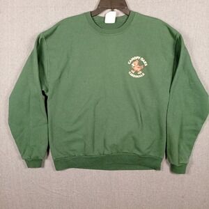 Jerzees Canopy Oaks Cardinals Sweatshirt Mens Medium Green Crewneck Pullover
